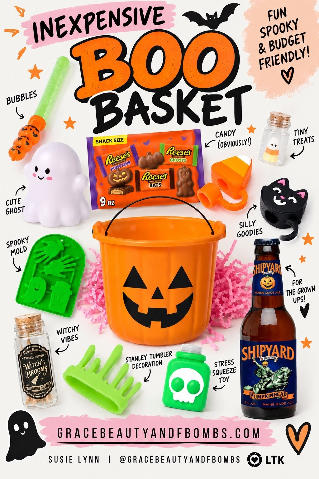 Here is how I create a Boo Basket for my neighbors relying heavily on items from the Dollar Spot at Target! 
#Boobaskets #Boobasketfillers #Spookybasket #Halloweenbasket #cheapboobasket #TargetHalloween #BullseyesplaygroundHalloween #Halloween2026 #Halloweentreats #BooBasketideas #Bullseyesplayground

#LTKSeasonal #LTKKids #LTKfoodie