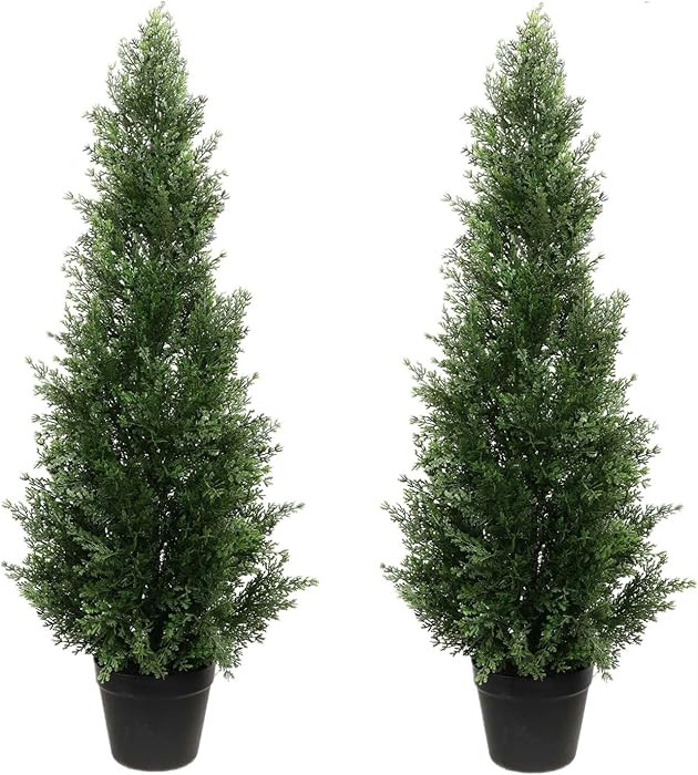3ft Artificial Cedar Tree – Outdoor Cedar Tree for Porch, Garden or Patio – UV Resistant Faux... | Amazon (US)
