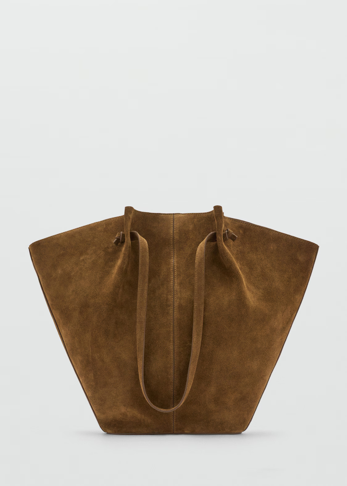 Suede leather shopper bag - Women | MANGO United Kingdom | MANGO (UK)