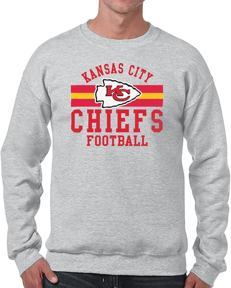 Team Fan Apparel NFL Team Stripe Crew Sweatshirt - Cotton & Polyester Tagless Crew for Men & Wome... | Amazon (US)