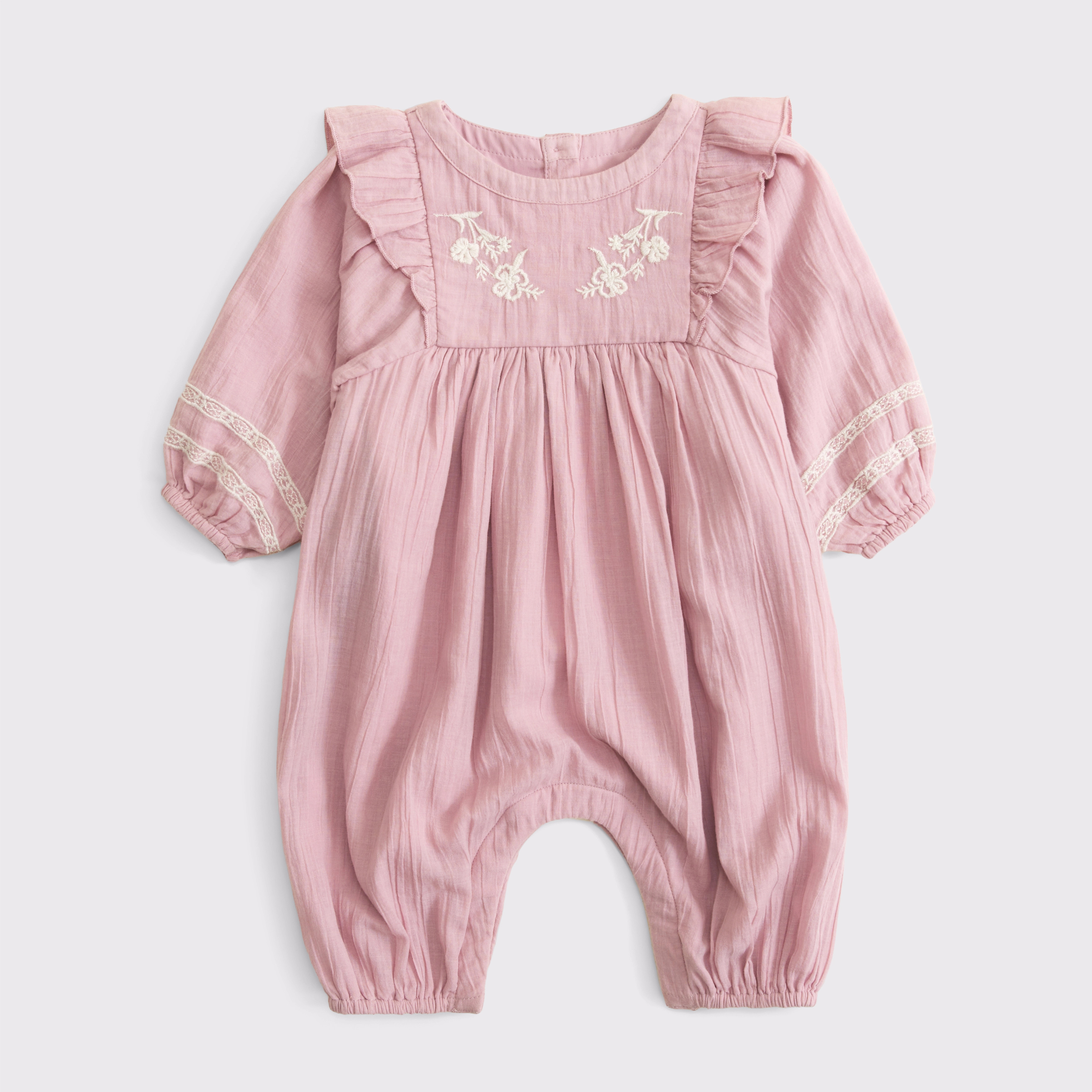 baby long-sleeve ruffle jumpsuit | Abercrombie & Fitch (US)