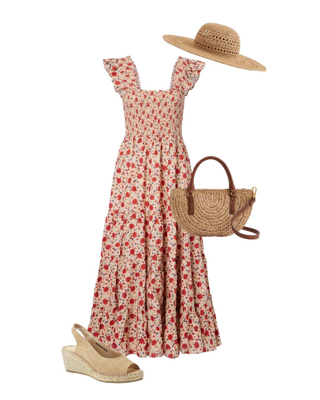 What to wear in the heat - summer style over 50 - cotton voile sundress, espadrilles, hat and basket bag 

 #LTKuk #LTKsummer #LTKover50style