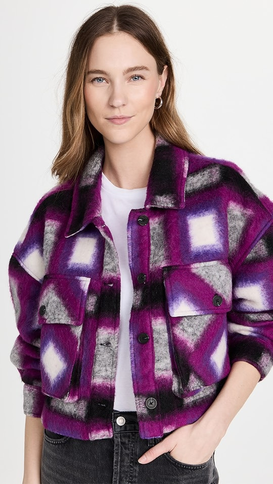 BLANKNYC Luck Finder Plaid Cropped Shacket | SHOPBOP | Shopbop