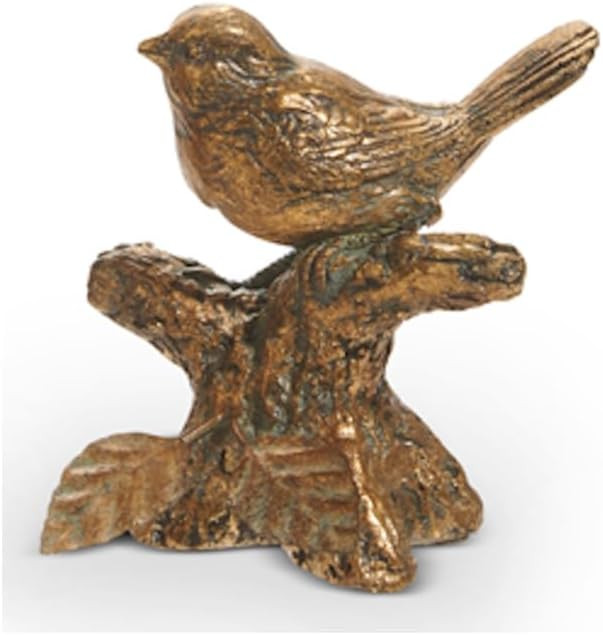 The Bridge Collection Antique Style Bronze Bird Figurine - Rustic Songbird Sculpture Perfect for ... | Amazon (US)