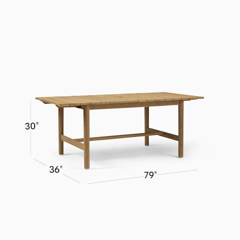 Hargrove Outdoor Extendable Dining Table (79"–109") | West Elm (US)