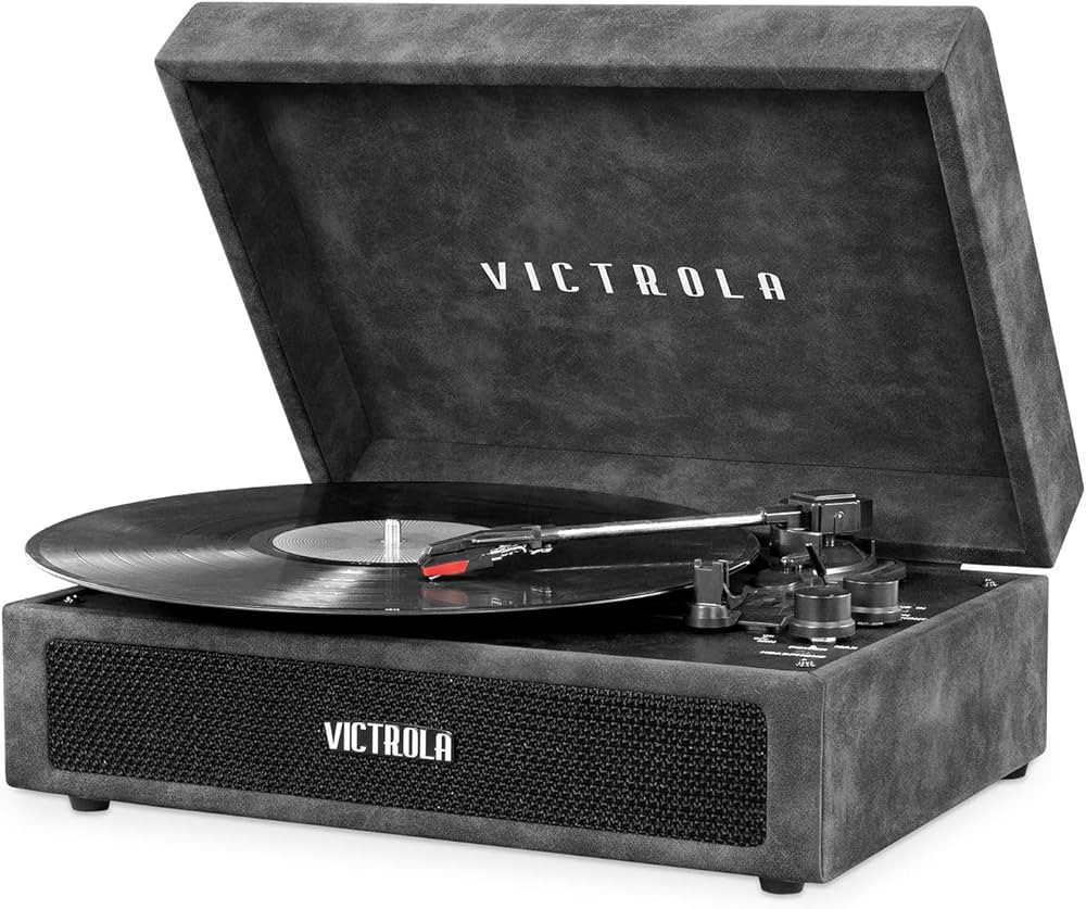 Victrola Vintage 3-Speed Bluetooth Portable Suitcase Record Player with Built-in Speakers | Upgra... | Amazon (US)