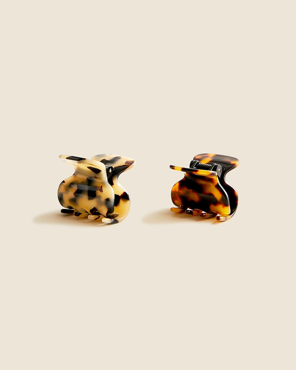 Mini claw clips two-pack in Italian tortoise | J. Crew US