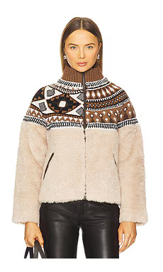Linea Fair Isle Knit Combo Fleece Jacket
                    
                    Sea | Revolve Clothing (Global)