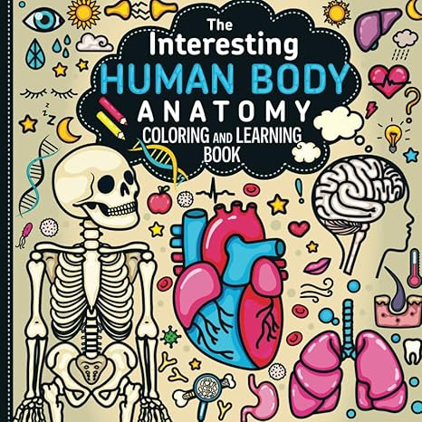 The Interesting Human Body Anatomy Coloring and Learning Book      Paperback – January 6, 2025 | Amazon (US)