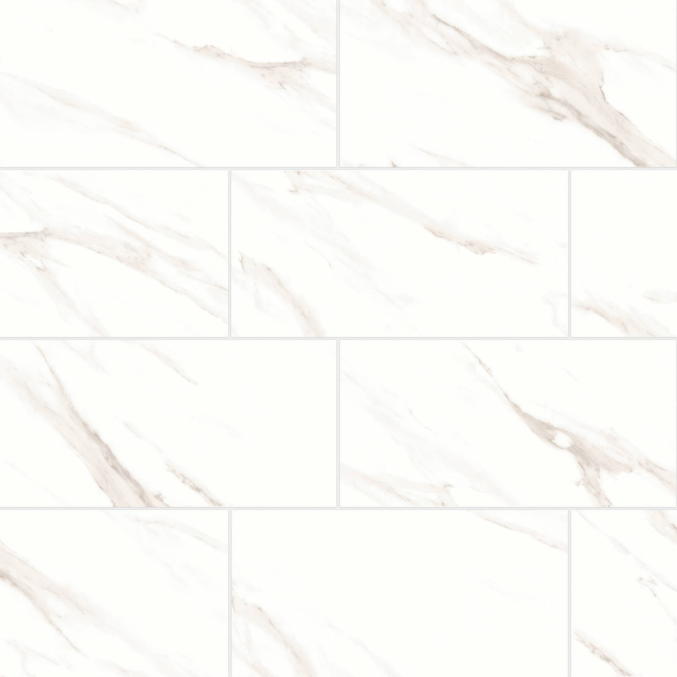 Shandar 12" x 24" Polished Porcelain Field Tile in Statuario | Bedrosians Tile and Stone