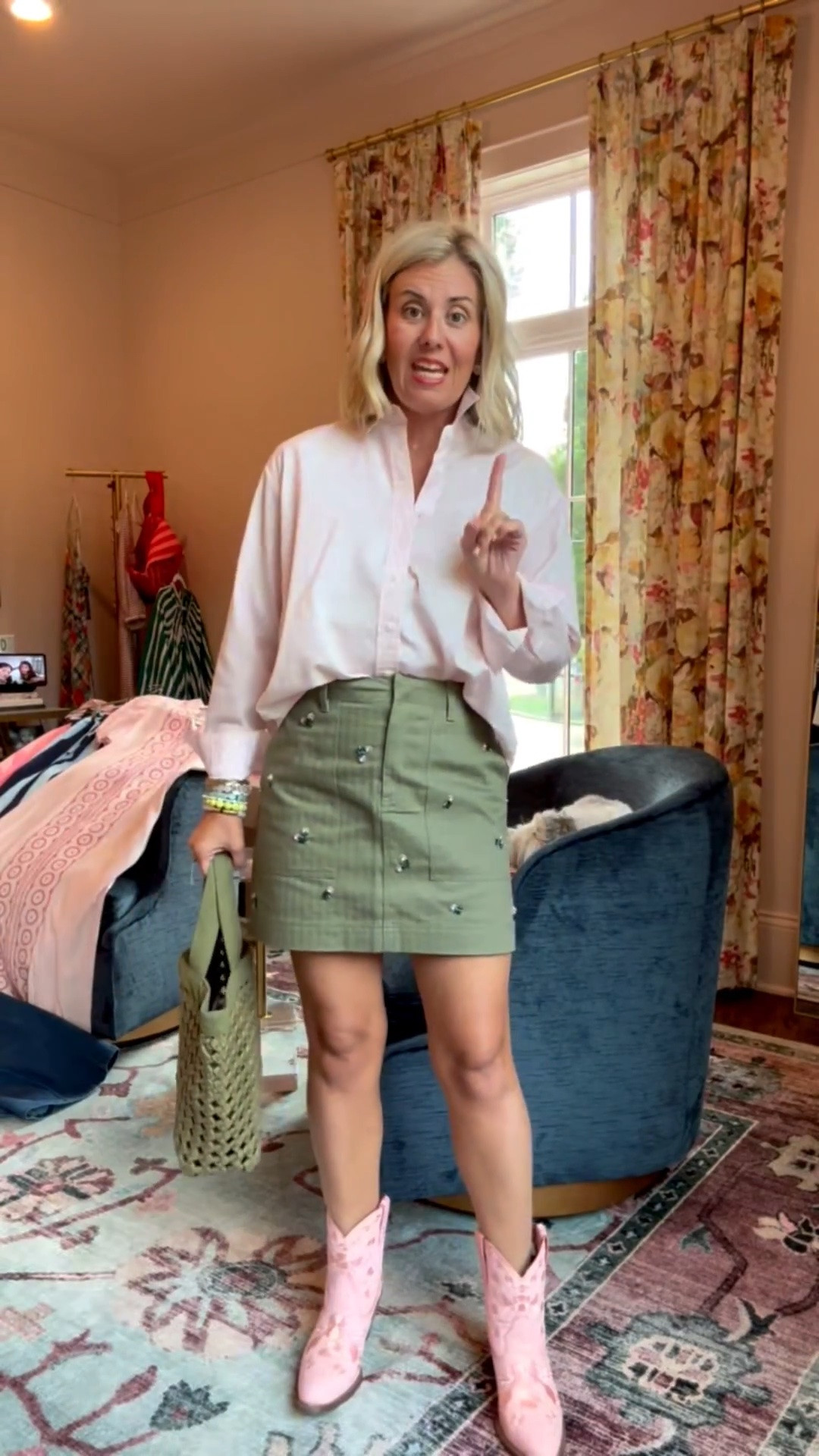 Outfit obsessed!! Y’all will probably be seeing me in this a lot! 
Blouse - xs
Skirt - 2 (my get 4)
Booties - 8 tts ￼

#LTKdayinmylife #LTKootd #LTKmomlife