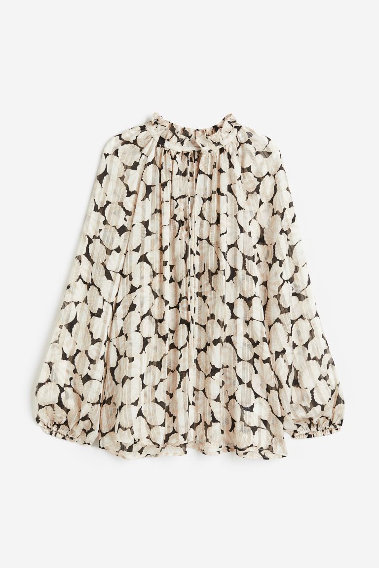 Ruffle-trimmed Crêped Blouse | H&M (US + CA)