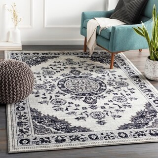 Porch & Den Moonshadow Traditional Persian Area Rug - 7'10" x 10'3" - Silver | Bed Bath & Beyond