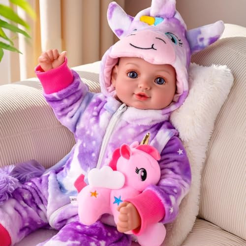 BABESIDE Baby Doll Girl - 15-Inch Realistic Baby Doll with Blue Eyes, Soft Body in Unicorn Outfit Life Like Baby Dolls That Look Real for 3 4 5 6 7 8 9 Years Girl, Birthday Gift and Pretend Play | Amazon (US)