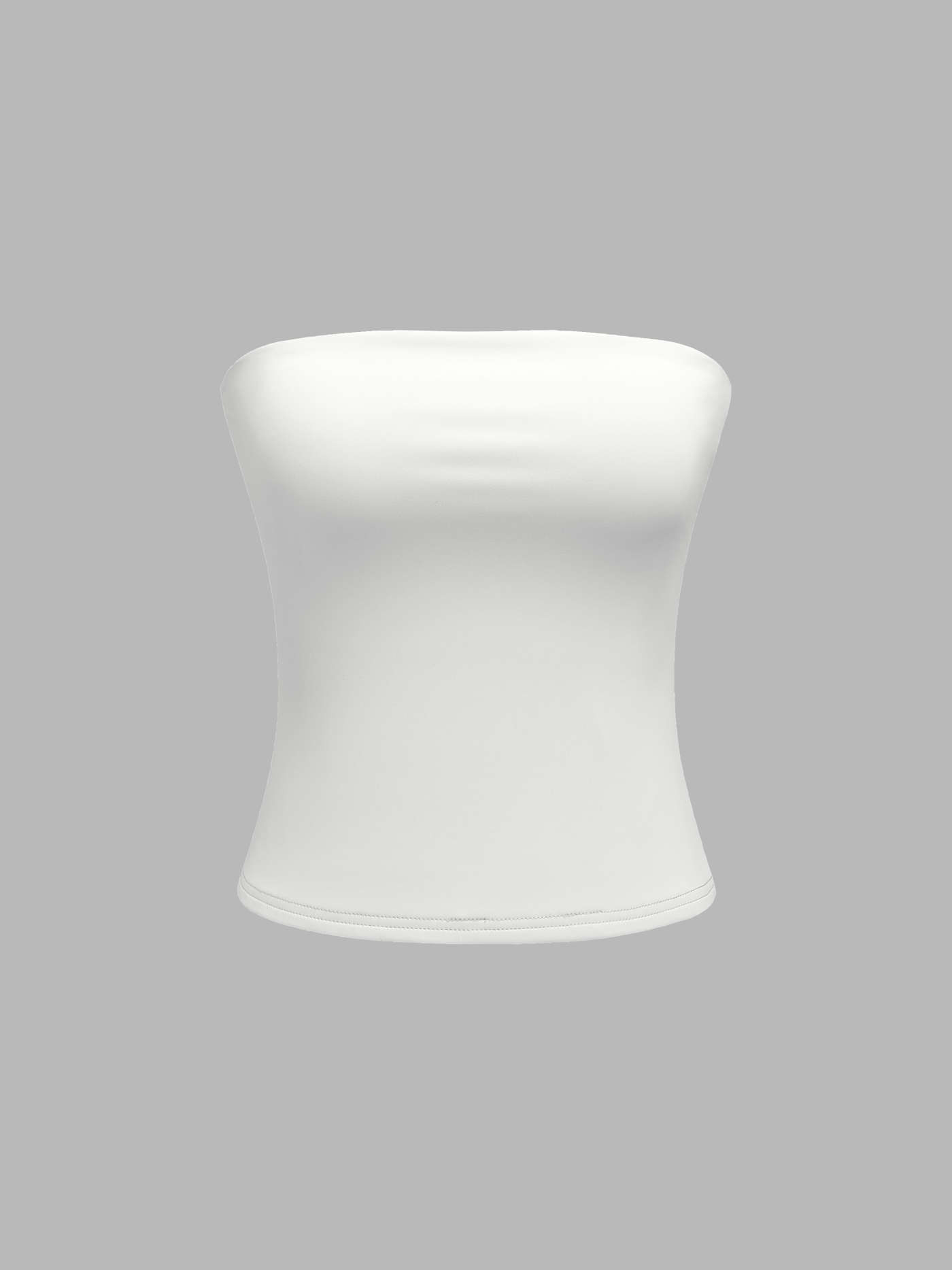 Contour Double Layered Strapless Solid Tube Top | Cider