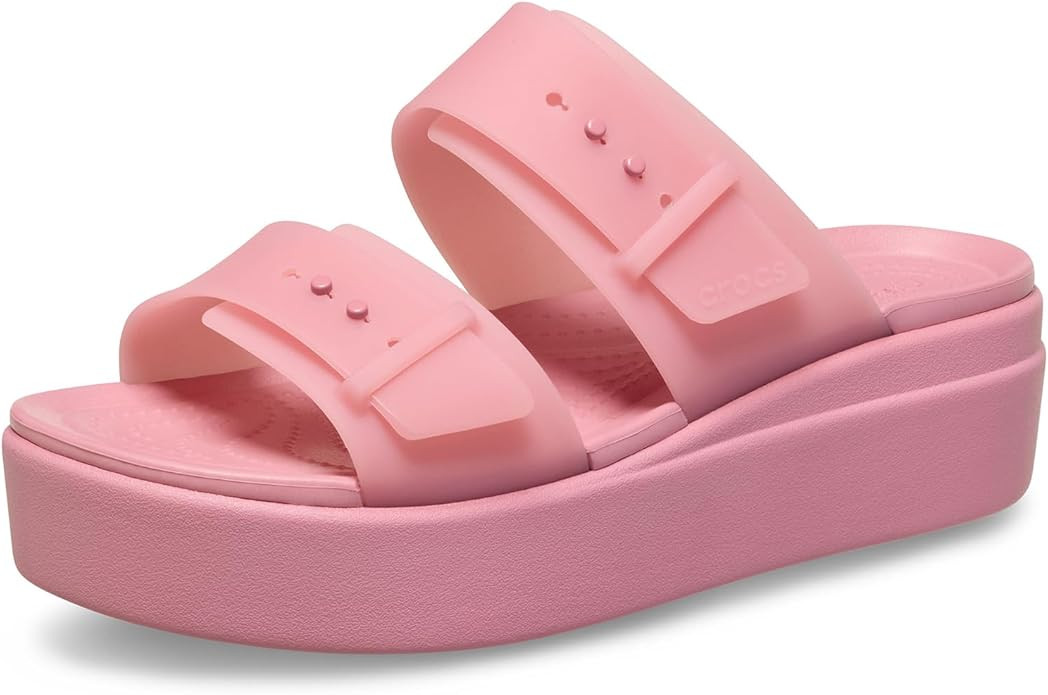 Crocs Women's Brooklyn Buckle Low Wedges | Amazon (US)