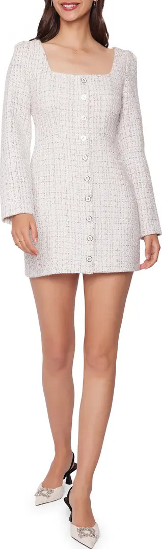 Lost + Wander Louise Long Sleeve Tweed Minidress | Nordstrom | Nordstrom