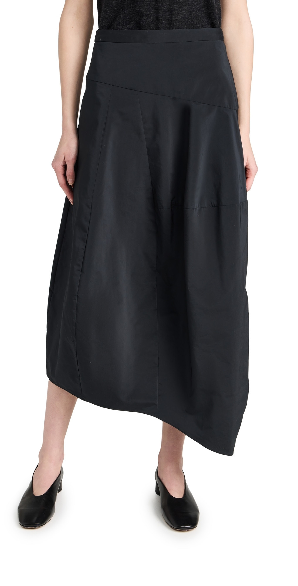 Tibi Nylon Asymmetrical Balloon Skirt Navy 4 | Shopbop