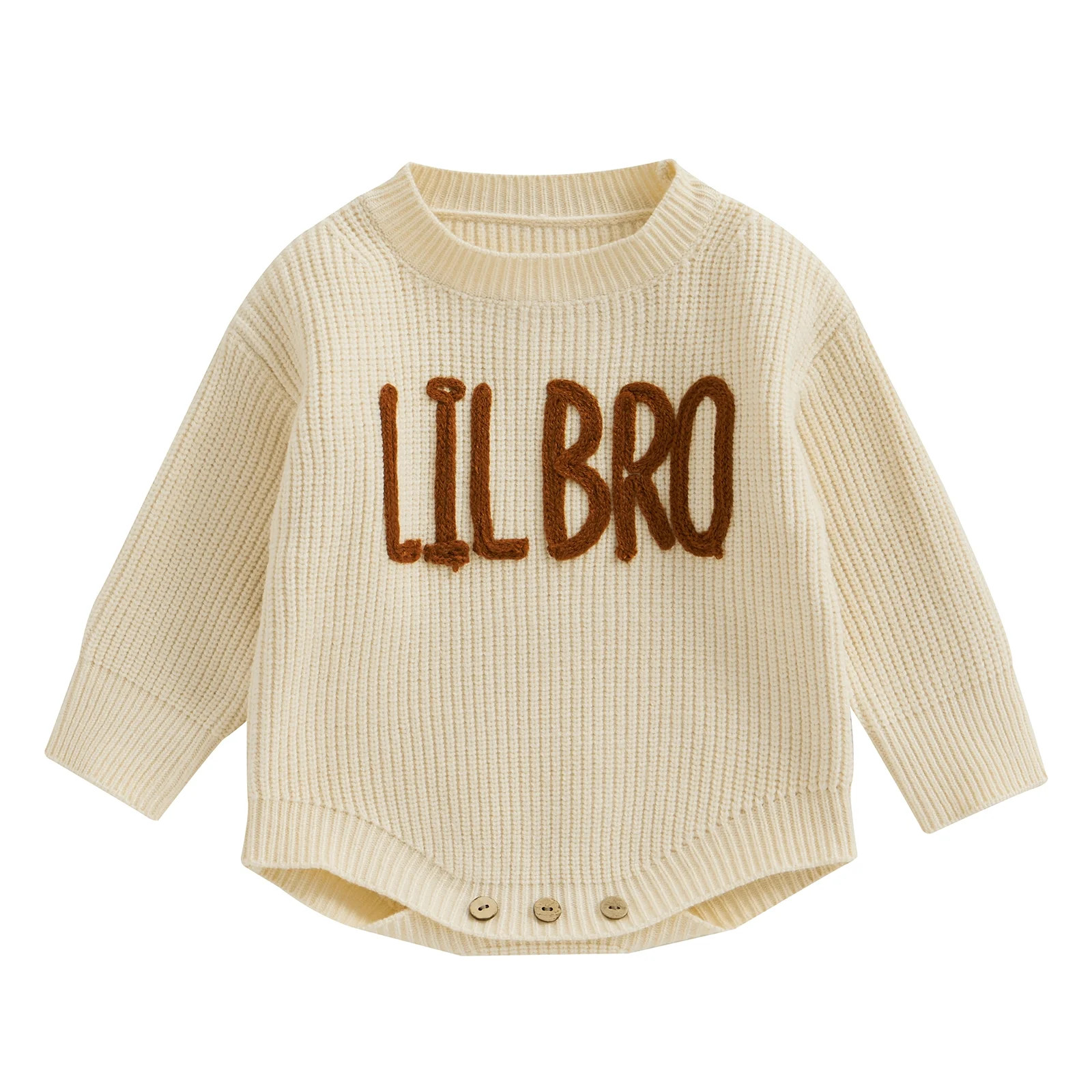Toddler Baby Boy Knit Sweater Big/Lil Bro Embroidery Sweater 3M 6M 9M 12M 18M Onesie Brother Matc... | Walmart (US)
