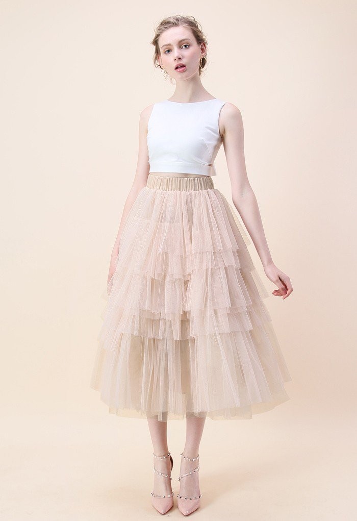 Home
/ 


BOTTOMS
/ 


Skirt
/ 


Love Me More Layered Tulle Skirt in Nude Pink | Chicwish