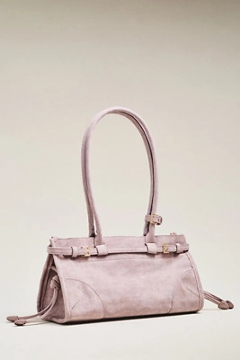 The Greer Structured Faux-Suede Shoulder Bag | Anthropologie (US)