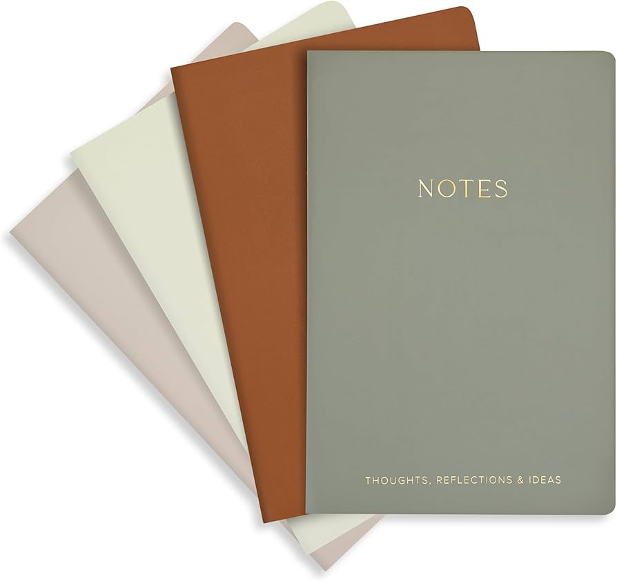 ZICOTO Aesthetic Journal Notebook Set of 4 For Women - Cute College Ruled A5 Journaling Notebooks... | Amazon (US)