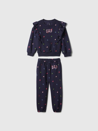 Baby &amp;amp; Toddler Vintage Soft Ruffle Logo Sweat Set | Gap (US)