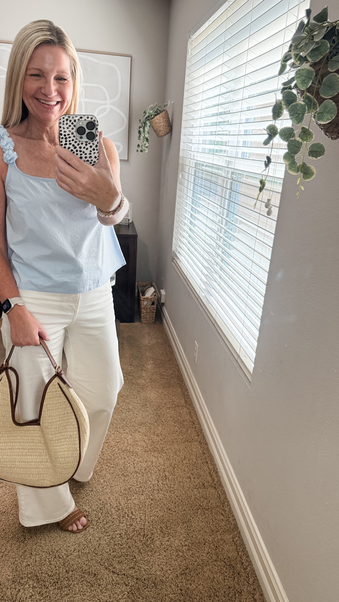 Friday Finds! This pretty Old Navy tank with rose straps is part of the 50% off sale and comes in 3 color options. 

My bag is also Old Navy and comes in a solid brown option as well. 

My Target jeans are almost gone in white but available in other wash options.

#LTKootd #LTKSaleAlert #LTKOver40