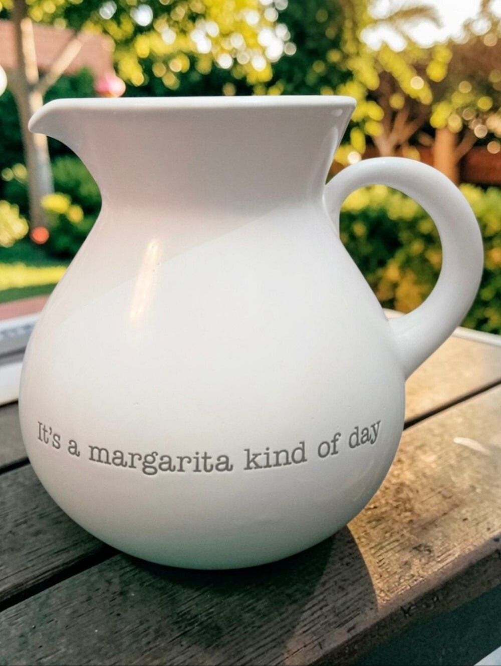 Pier 1 \u201cIt\u2019s a Margarita Kind of Day\u201d 80 Oz Ceramic Pitcher \u2013 White | Poshmark
