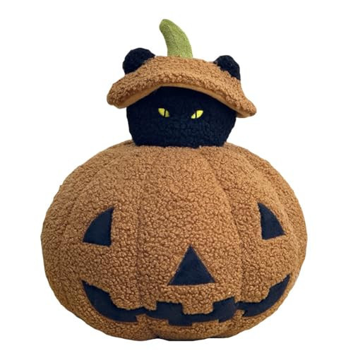 IHEDEN Brown Halloweens Pumpkin Plush, Halloweens Pumpkins Stuffed Figure Pillow for Room Decor | Amazon (US)
