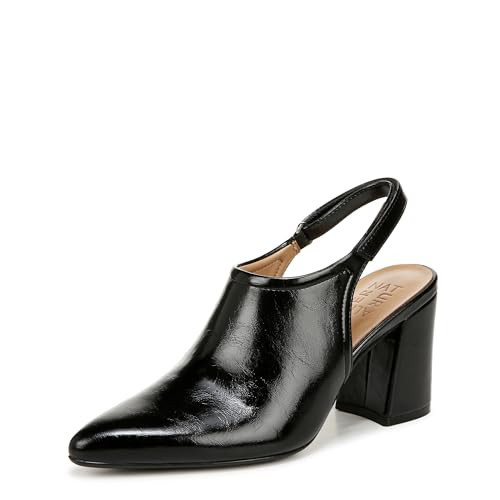 Naturalizer Womens Prompt Slingback Pointed Toe High Heels Black Glossy 8.5 M | Amazon (US)