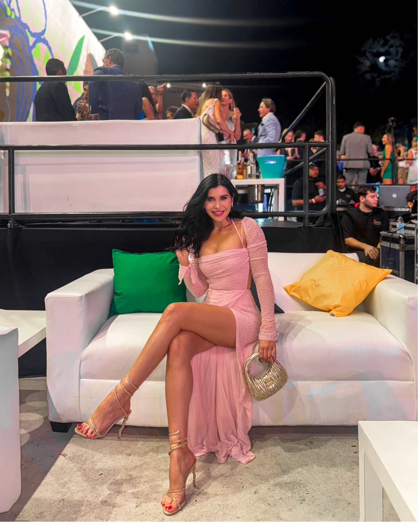 Pink oh Polly evening gown high slit dress! Perfect for wedding guest, prom or Gala! Comes in 4 colors and is now on major sale!! 

#LTKWedding #LTKSaleAlert #LTKParties