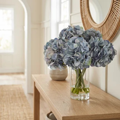 Hydrangea Bouquet Floral Arrangement in Vase | Wayfair North America