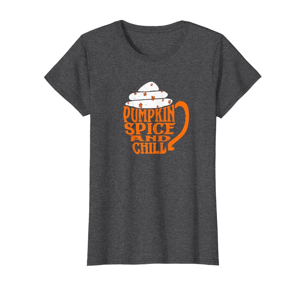 Cute Fall Pumpkin Spice and Chill Latte Mug T Shirt | Amazon (US)