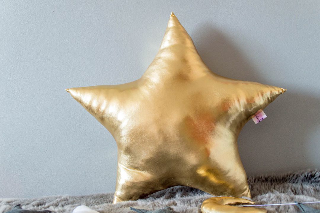 Star pillow Gold star cushion Baby cot bed pillow Star shaped pillows Infant cushion Children gif... | Etsy (US)
