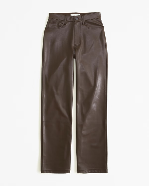 Vegan Leather 90s Relaxed Pant | Abercrombie & Fitch (US)