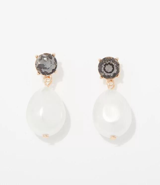 Pearlized Mini Drop Earrings | LOFT