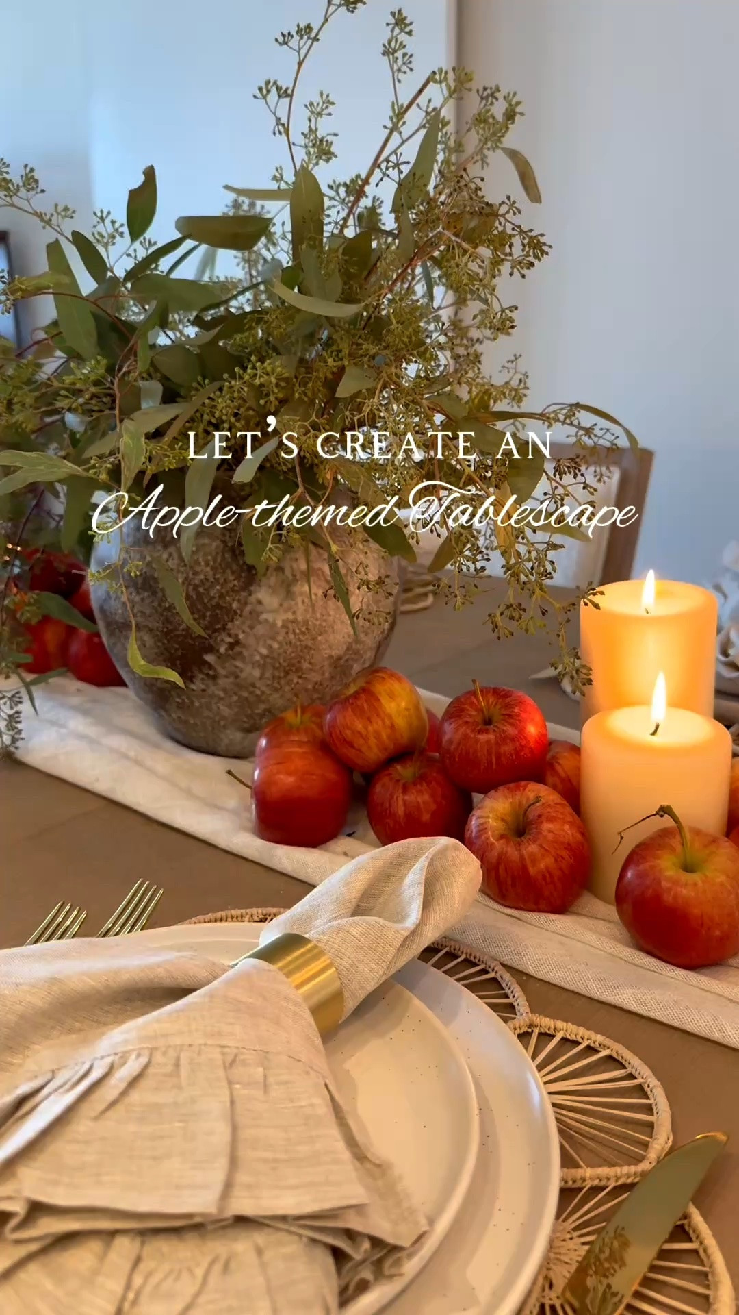 Set an apple-themed table with me 🍎

#tablescape #tabledecor #falltable #fall #appletheme

#LTKSeasonal #LTKHome