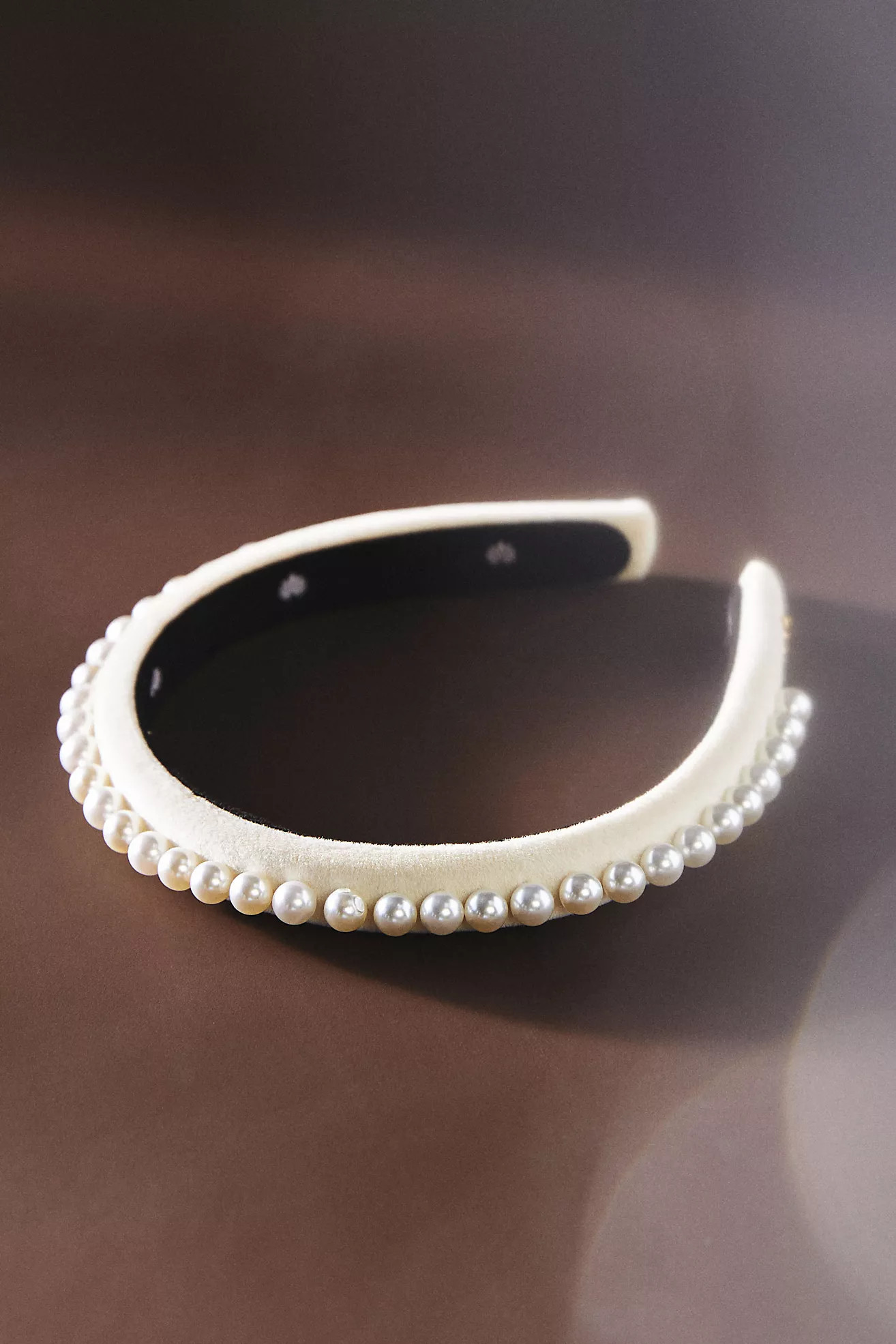 Lele Sadoughi Velvet Pearl Gigi Headband | Anthropologie (US)