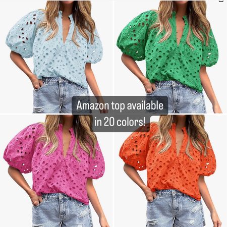 Amazon top available in 20 colors! Puff sleeves, summer top

#LTKStyleTip #LTKWorkwear #LTKFindsUnder50