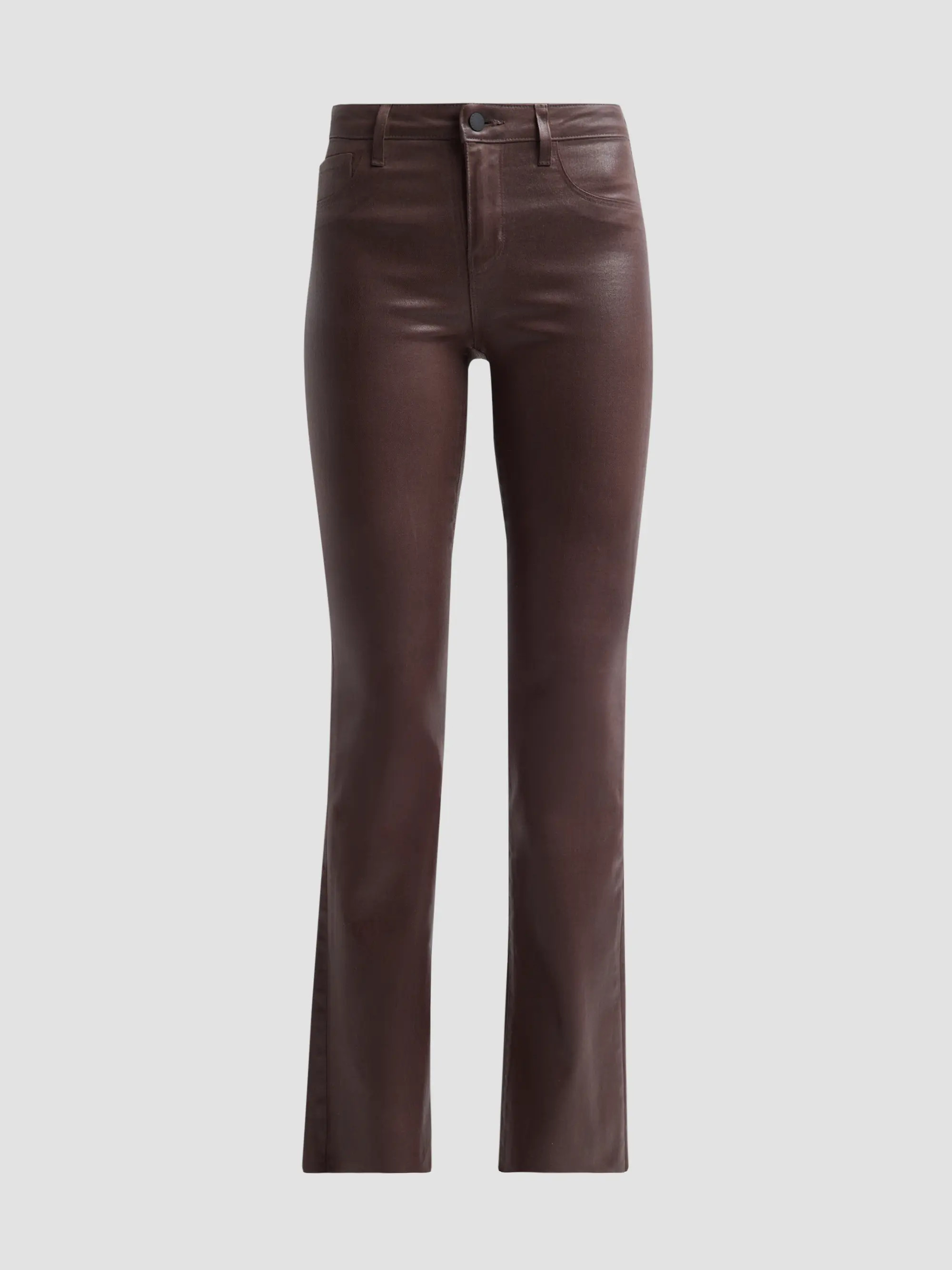 L'AGENCE Ruth High-Rise Straight-Leg Coated Jeans | Saks Fifth Avenue | Saks Fifth Avenue