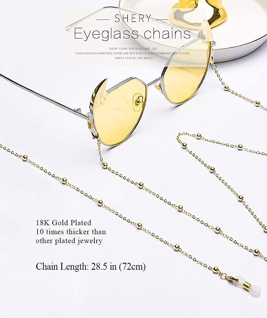AllenCOCO 14K Gold Glasses Chain for Women, Eyeglass Chain, Sunglasses Eyewear Strap Holders Arou... | Amazon (US)