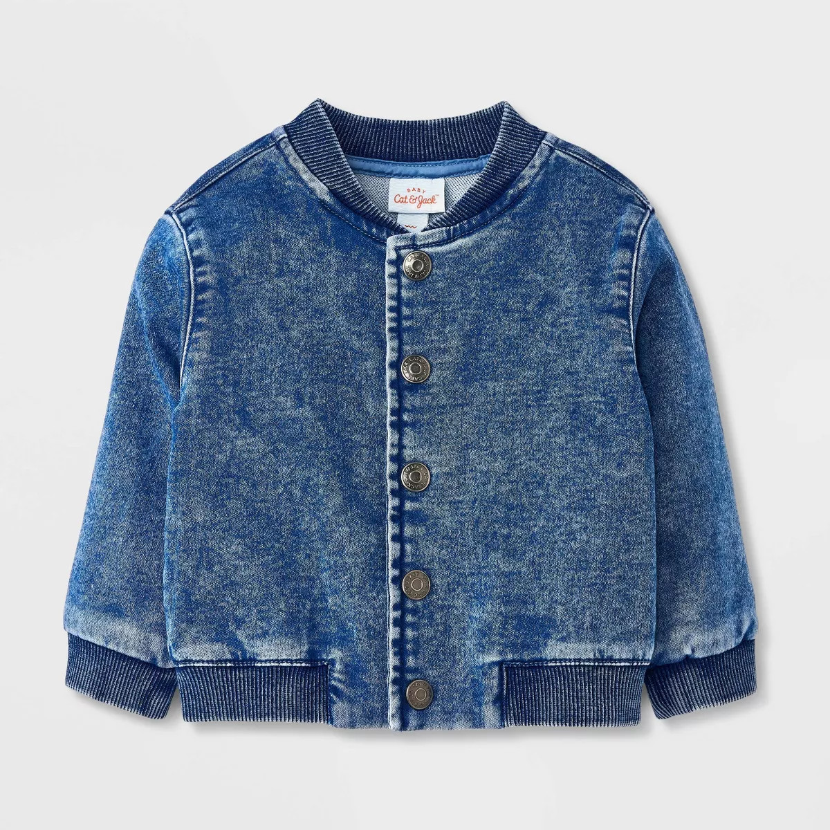 Baby Denim Bomber Jacket - Cat & Jack™ Medium Wash | Target