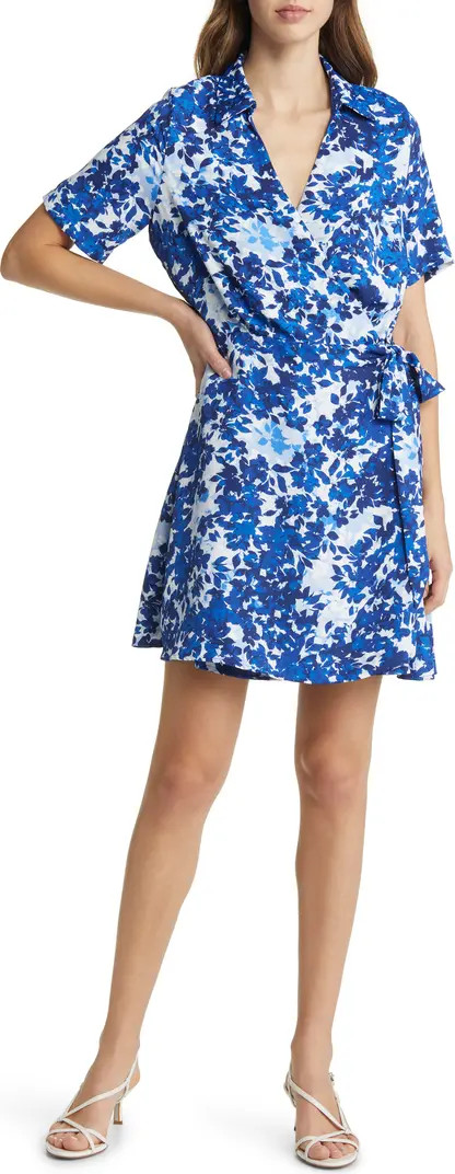 Vince Camuto Floral Collared Wrap Dress | Nordstrom | Nordstrom