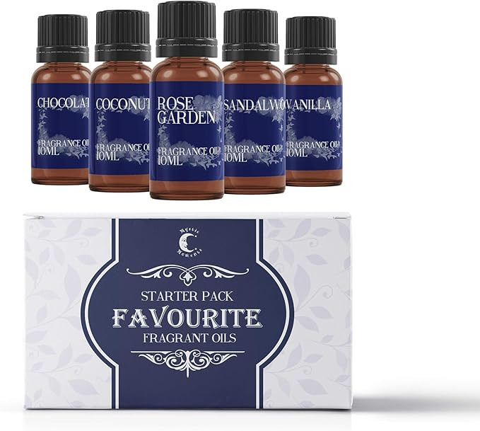 Mystic Moments Fragrant Oil Starter Pack - Favourite Oils - 5 x 10ml - 100% Pure | Amazon (UK)