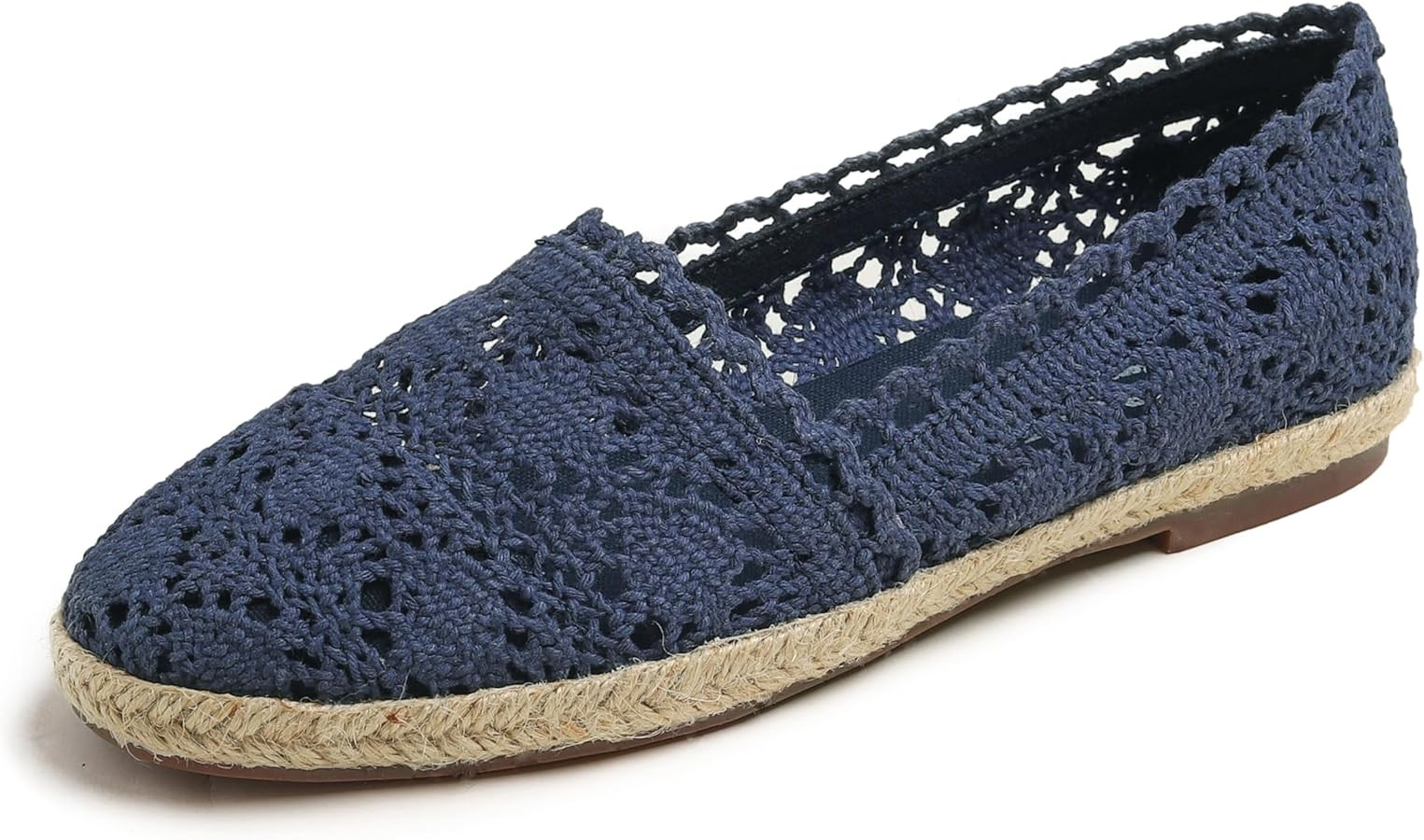 FEVERSOLE Close Toe Espadrilles Women's Comfort Breathable Slip On Flats Shoes | Amazon (US)