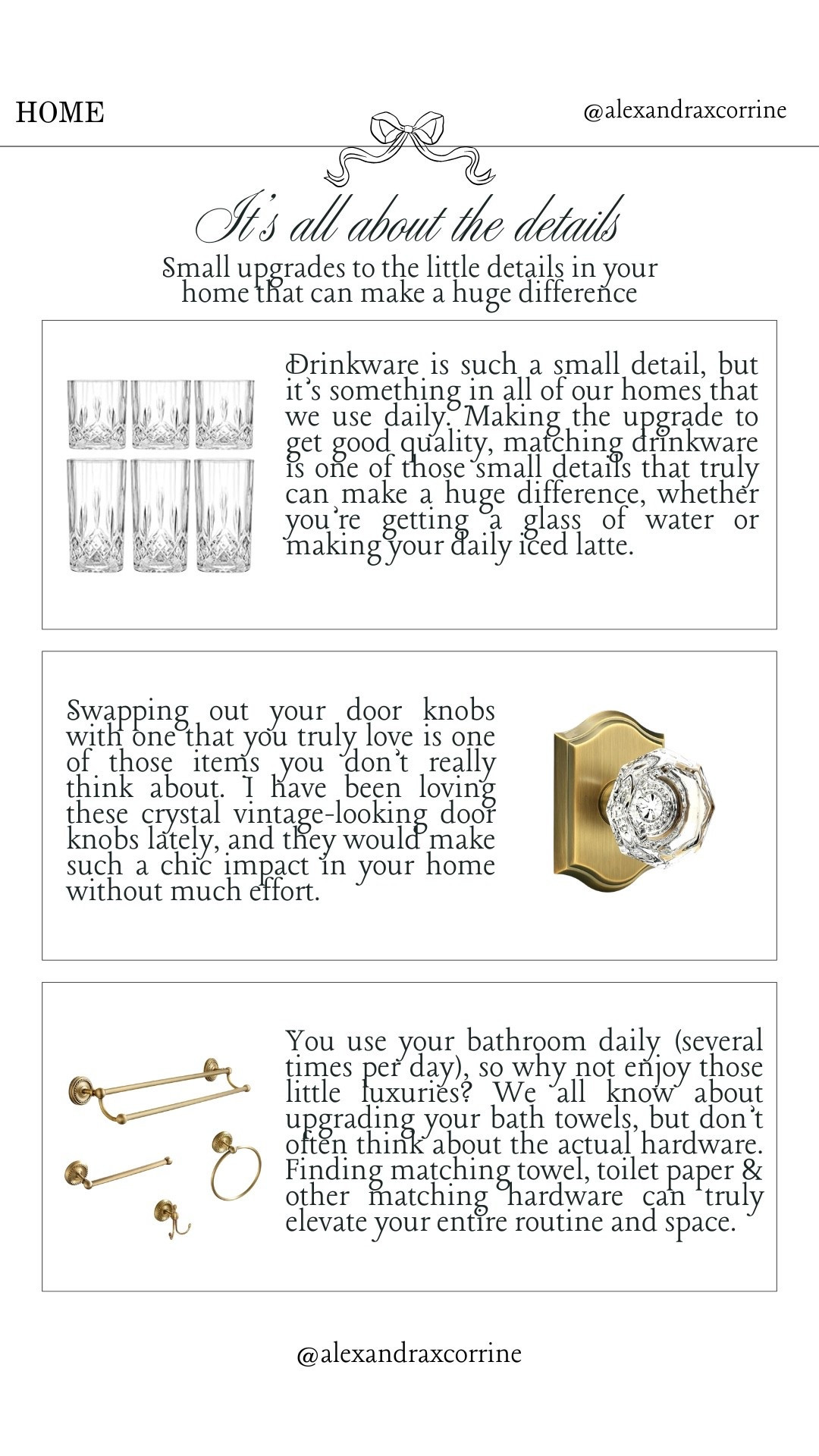 It’s all about the details 🗝️ Small upgraded to the little details in your home that can make a huge difference 🏡

Home decor, home details, little details, small home upgrades, amazon finds, amazon home, Ralph Lauren home decor aesthetic

#LTKHome