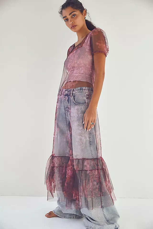 Printed Sheer Midi Slip | Free People (Global - UK&FR Excluded)