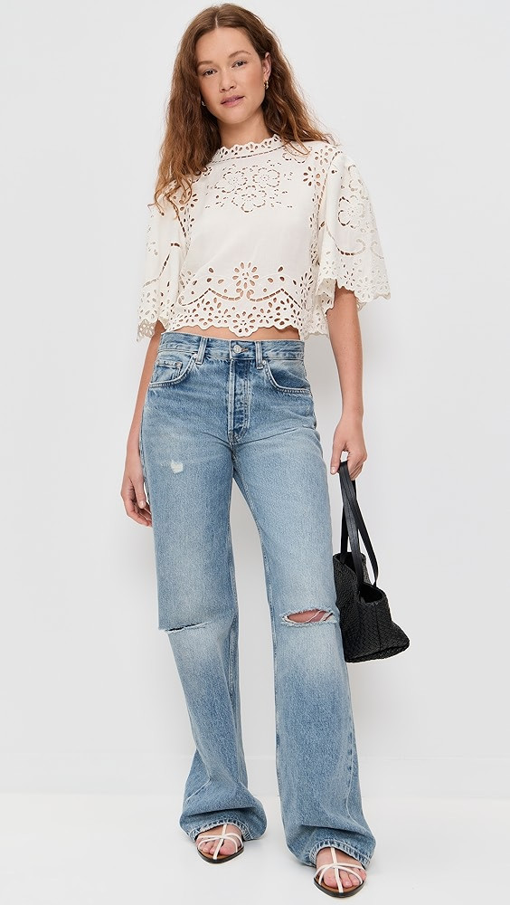 Lula Embroidery Short Sleeve Top | Shopbop