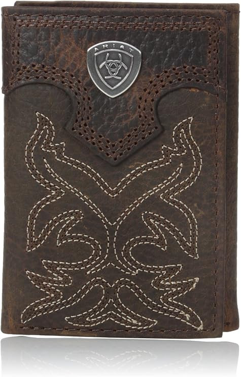Ariat Men's Boot Embroidery Tri-Fold Tan | Amazon (US)